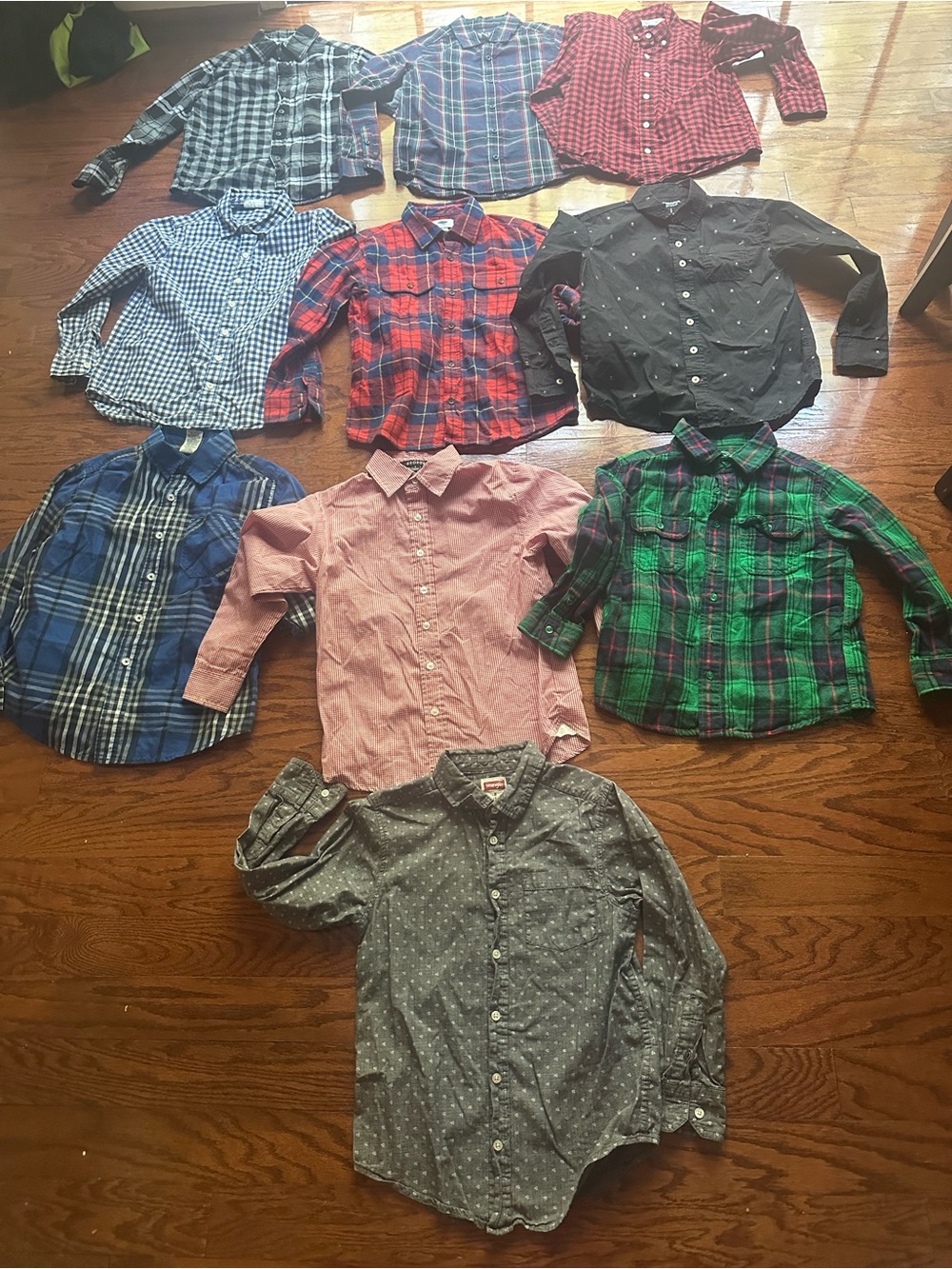 Mixed Boys' Plaid & Solid Button-Down Shirts - Assorted Colors Size 7/8